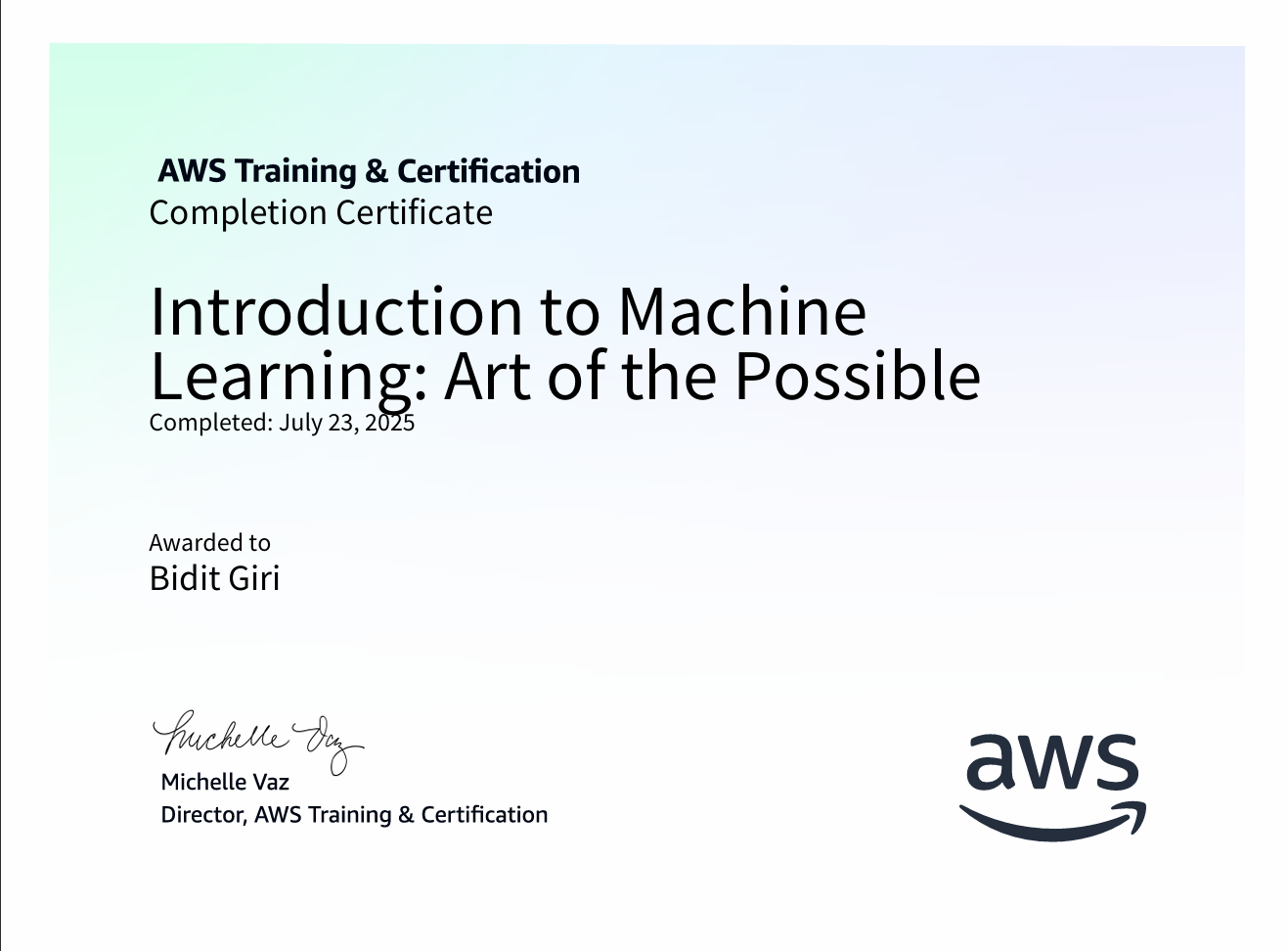 Introduction to Machine Learning: Art of the Possible